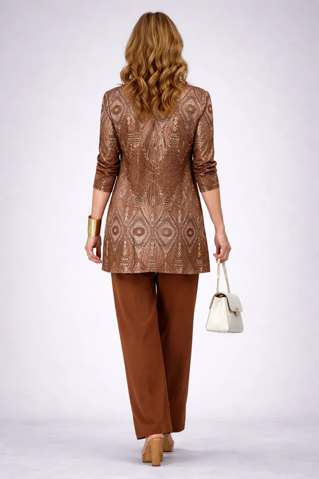 LIDIA | Completo 3 Pezzi Ruggine Paisley