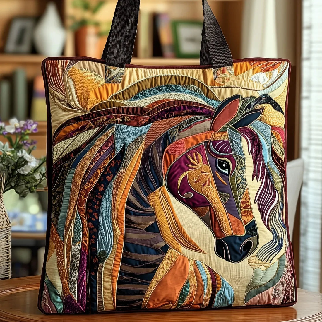Borsa Artigianale con Cavallo a Mosaico