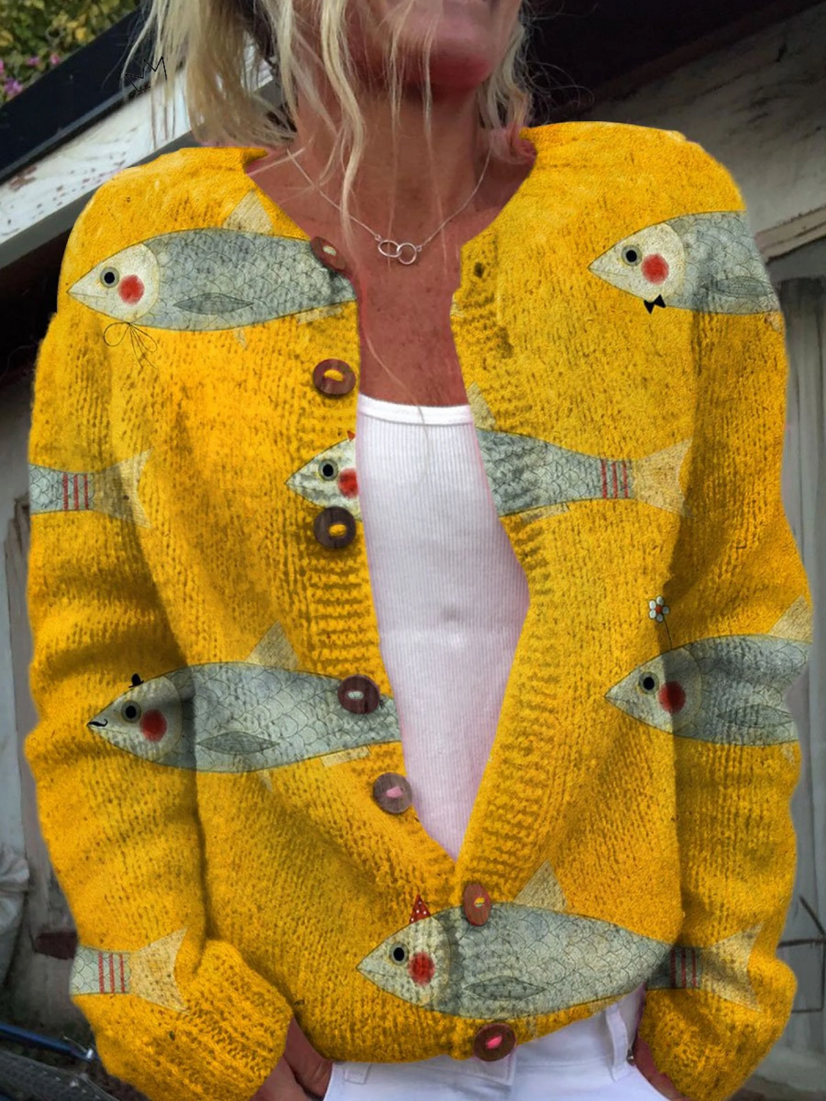 FLAVIA™ | Cardigan vintage colorato in maglia