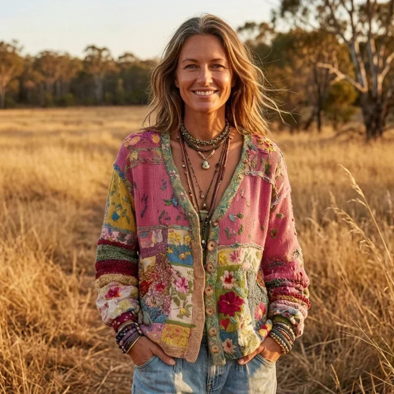 OTTAVIA™ | Cardigan Patchwork a Fiori