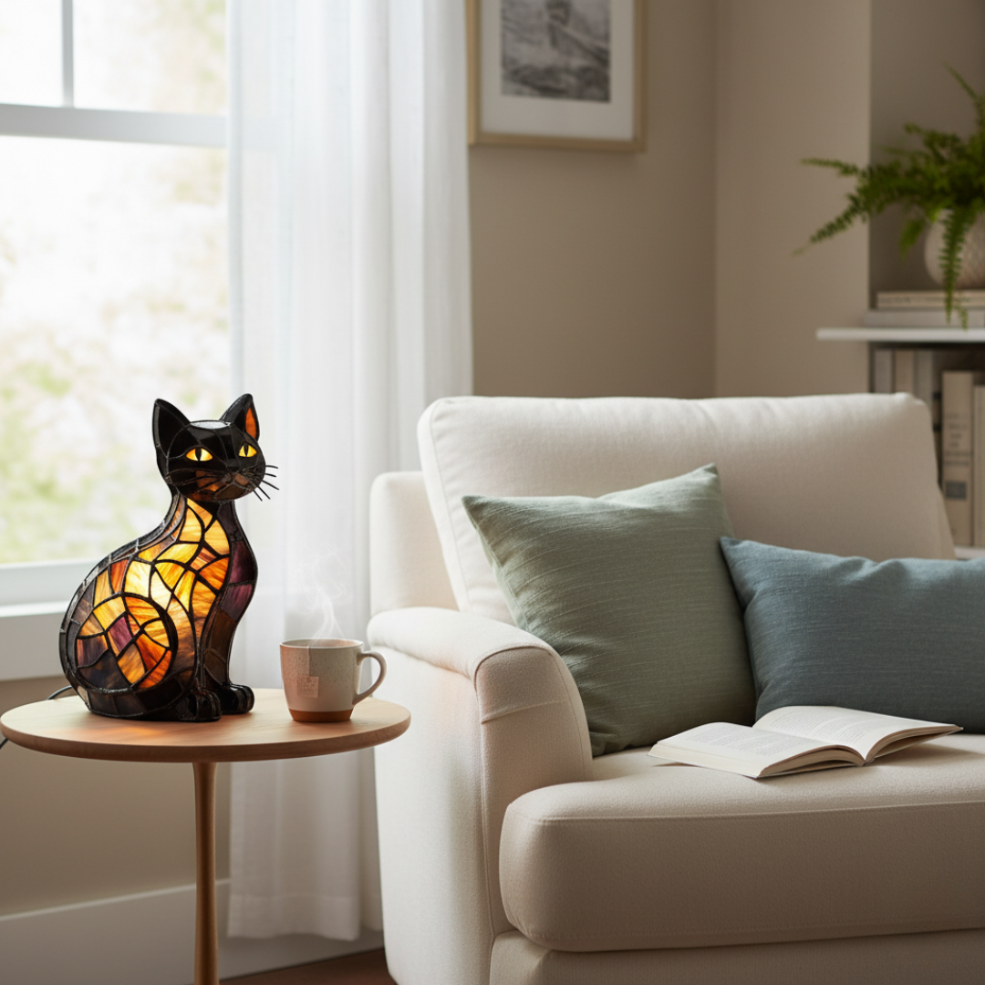 NOTTE | Lampada LED a Forma di Gatto