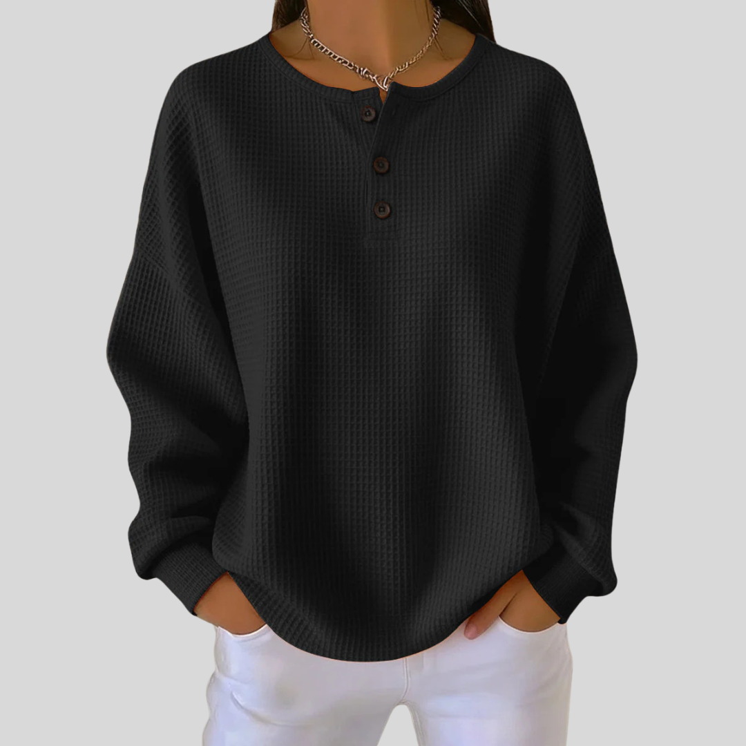 PALMIRA™ | Felpa Henley Goffrata