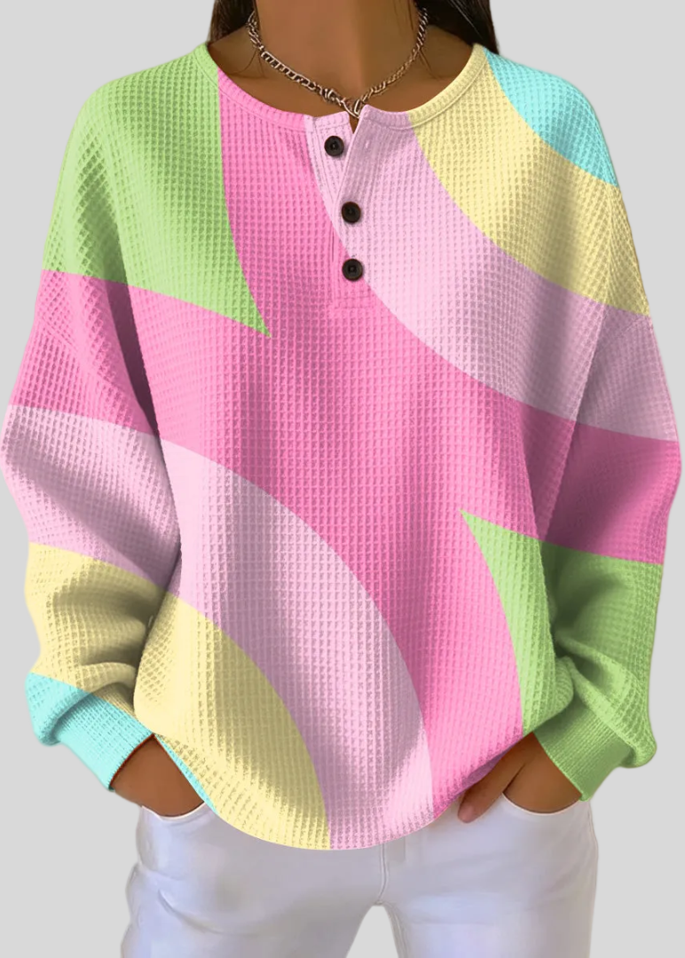 GILDA™ | Felpa Goffrata Fantasia Color Block