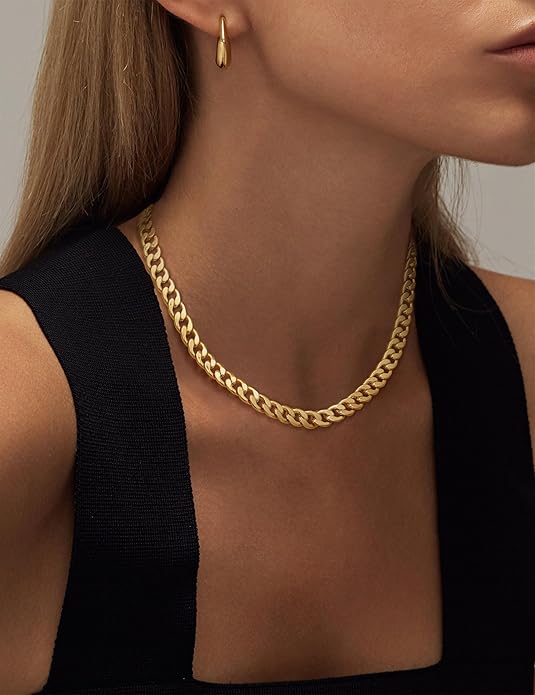 CESIRA | Collana Chunky a Maglia Cubana