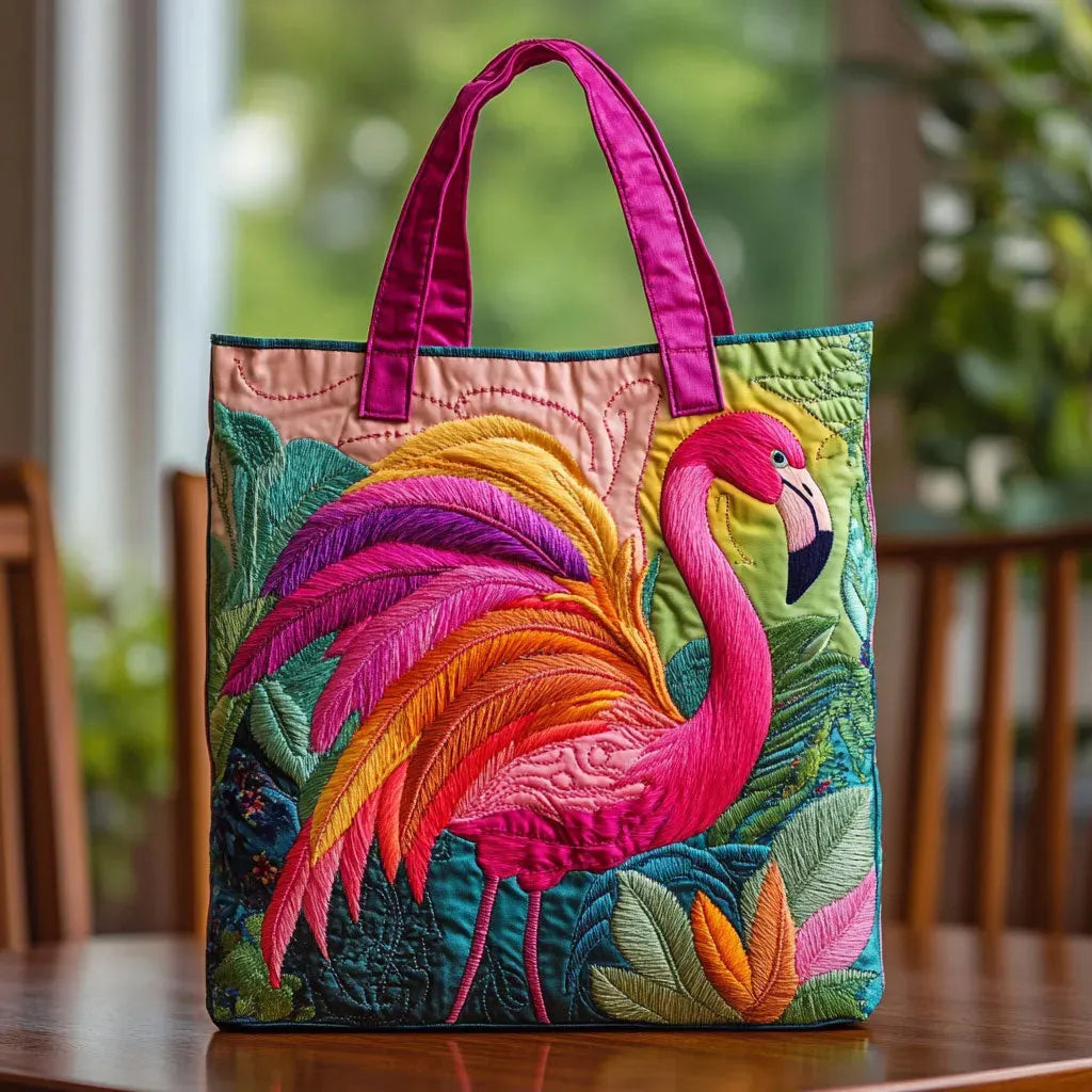 Borsa a Tracolla con Fenicottero Elegante