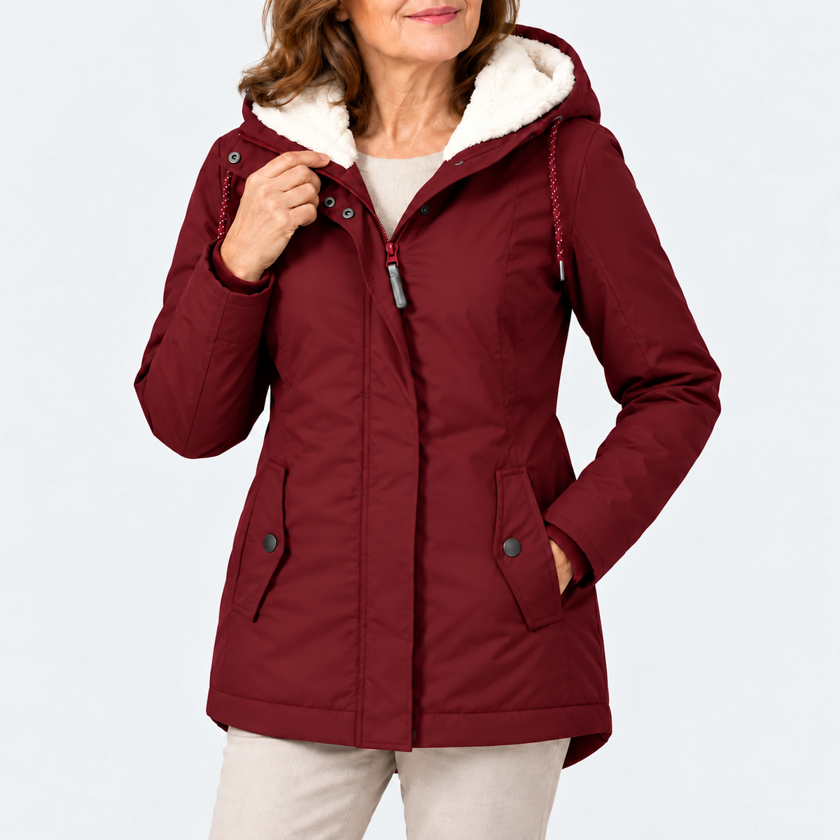 FENVAR™ | Parka Imbottito con Cappuccio in Sherpa
