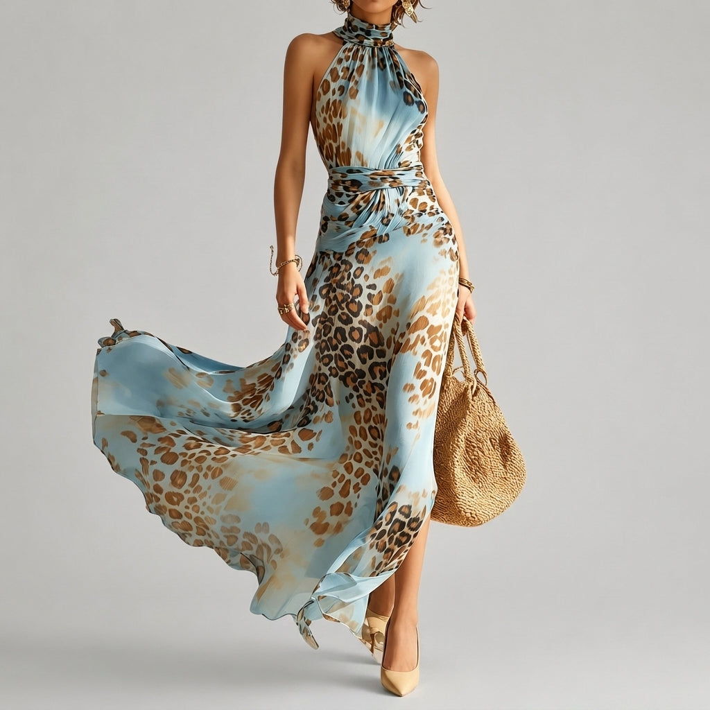 AURORA™ | Abito lungo fantasia animalier