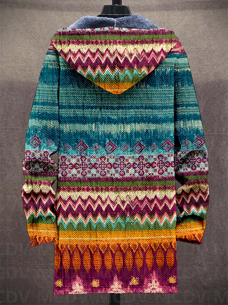 ITALA™ | Cardigan con Cappuccio Petrolio e Magenta