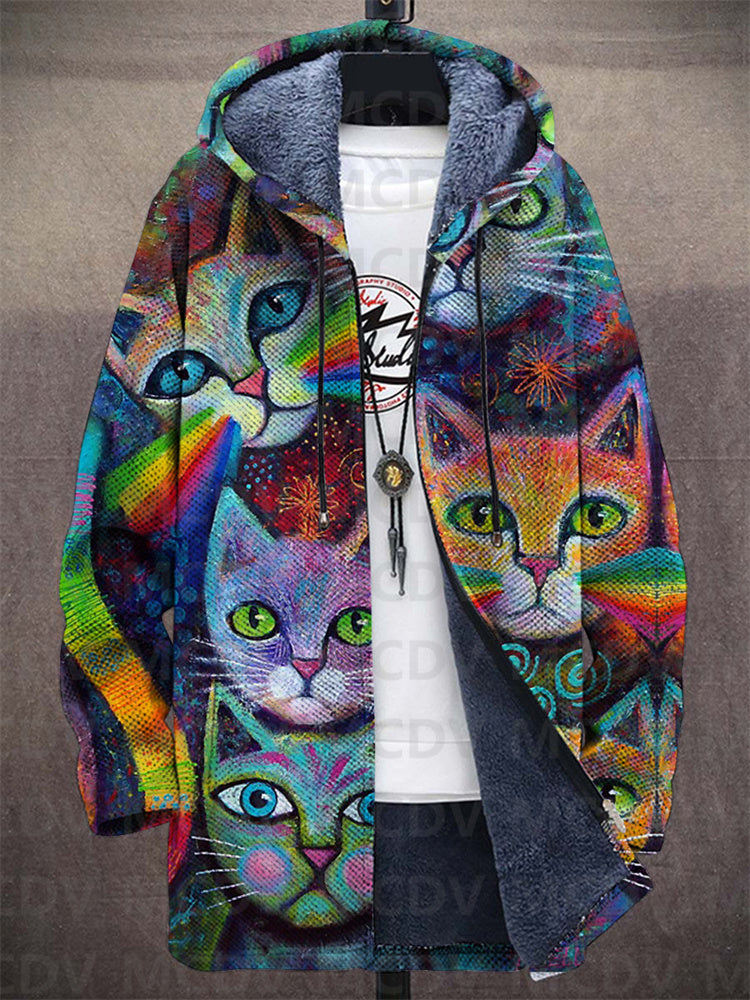GISELLA™ | Cardigan con Cappuccio Arcobaleno Sfumato