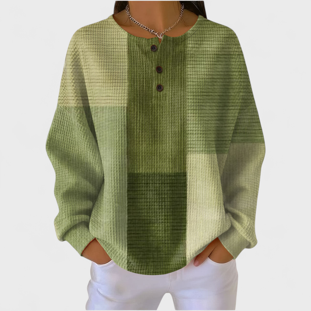 BERTA™ | Maglione Verde Oliva a Blocchi di Colore
