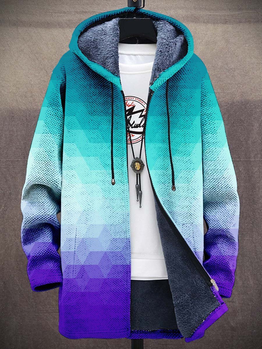 ADELINA™ | Cardigan con Cappuccio Turchese e Viola