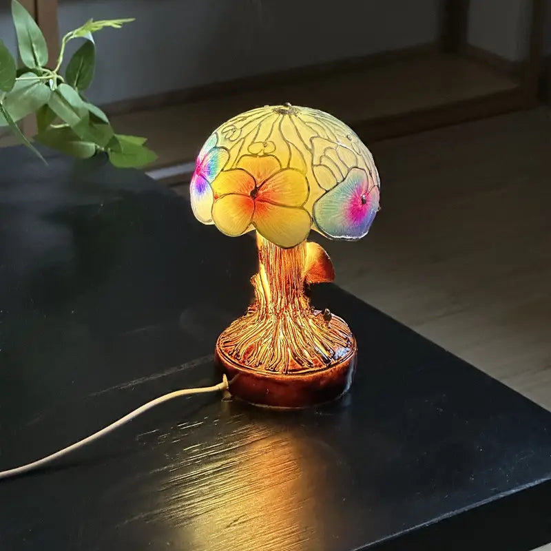 FUNGHETTO BOHO | Lampada LED Fungo Floreale