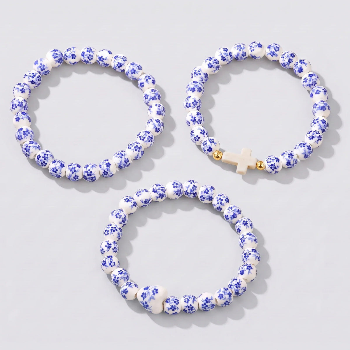 Set di 3 Bracciali in Ceramica di Maiolica