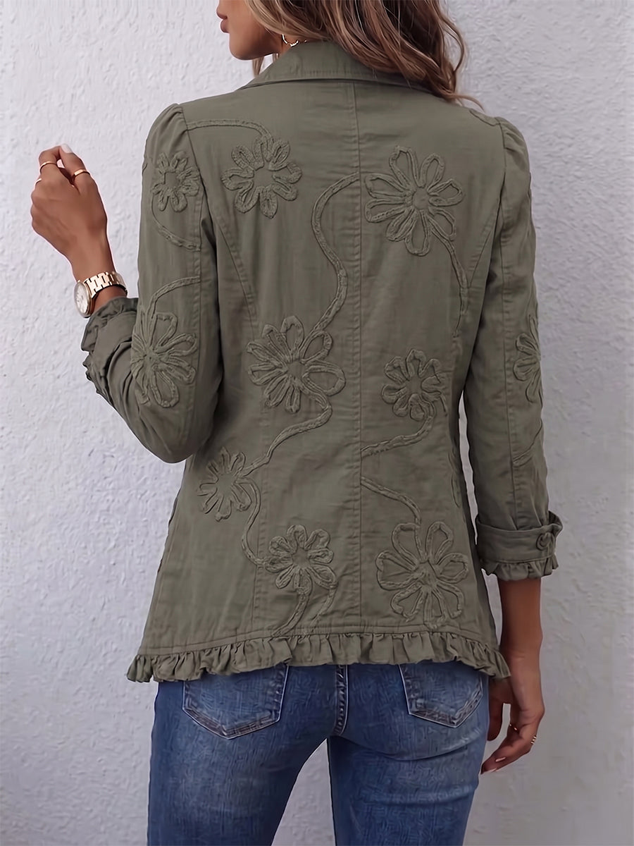 VERA™ | Giacca ricamata con volant