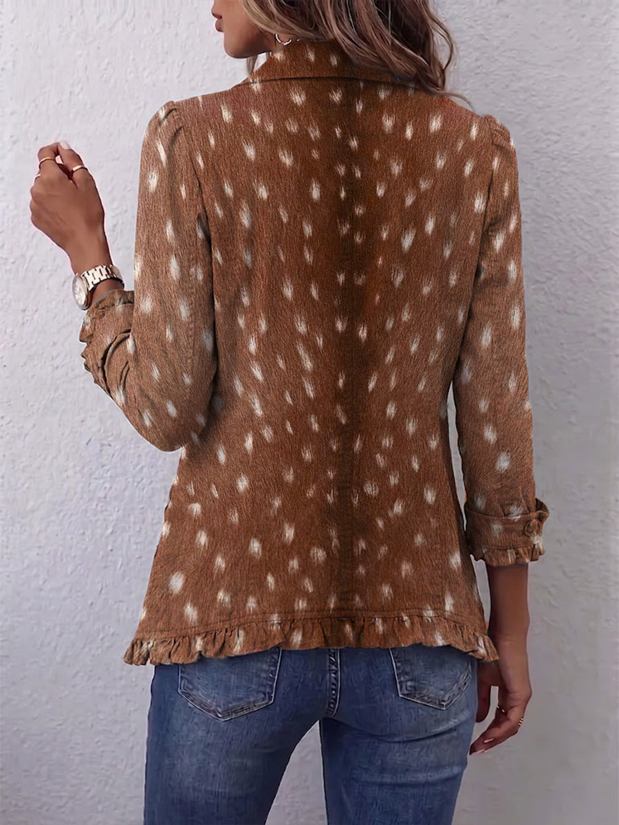 TIZIANA™ | Giacca Animalier con Volant