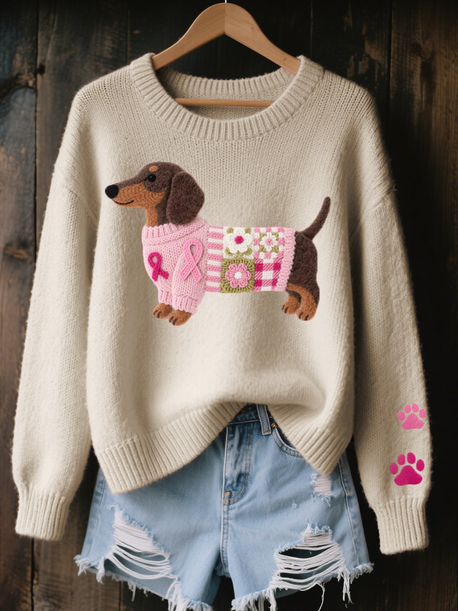 ZITA™ | Maglione con Bassotto Ricamato