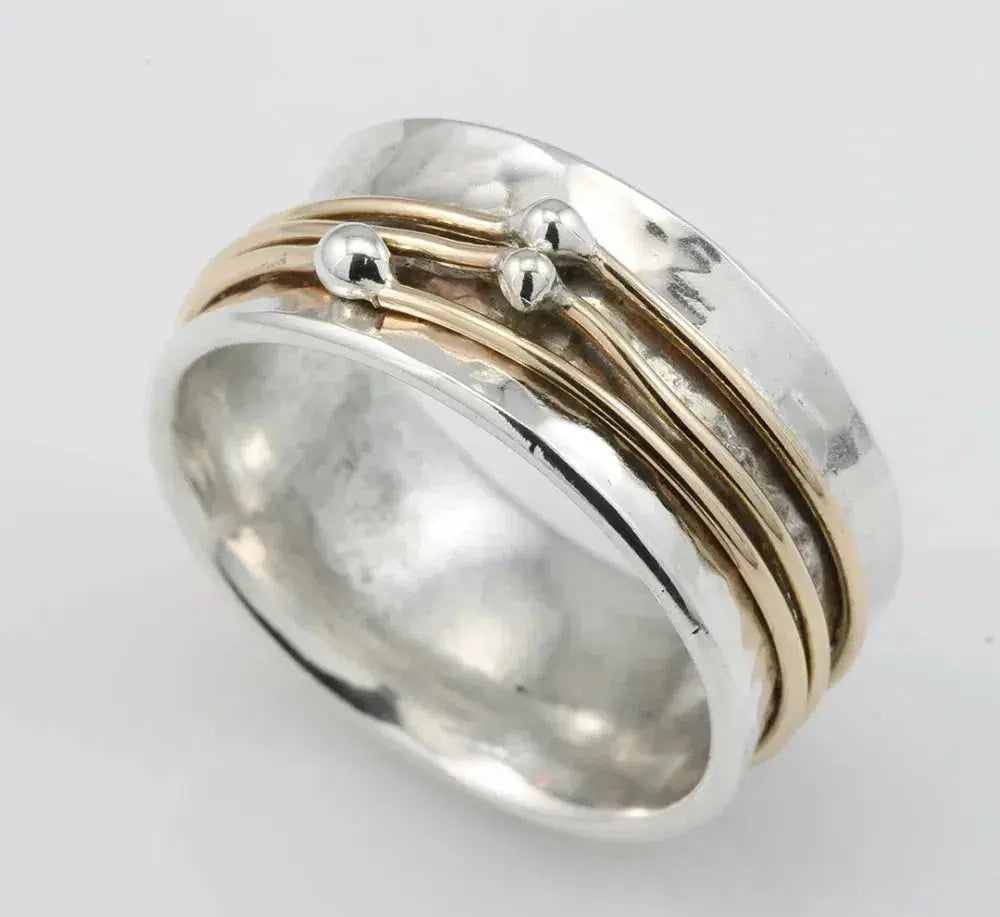 Anello vintage in argento placcato oro