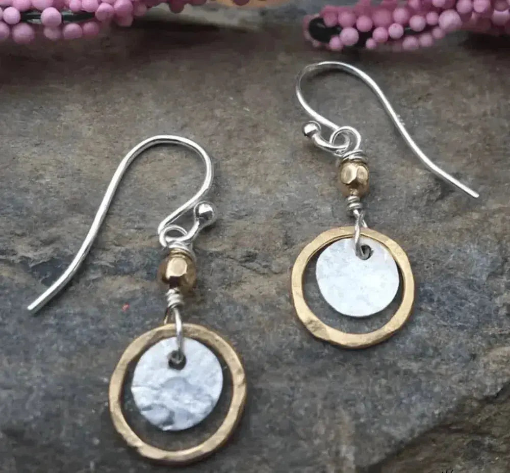 Orecchini vintage oro e argento