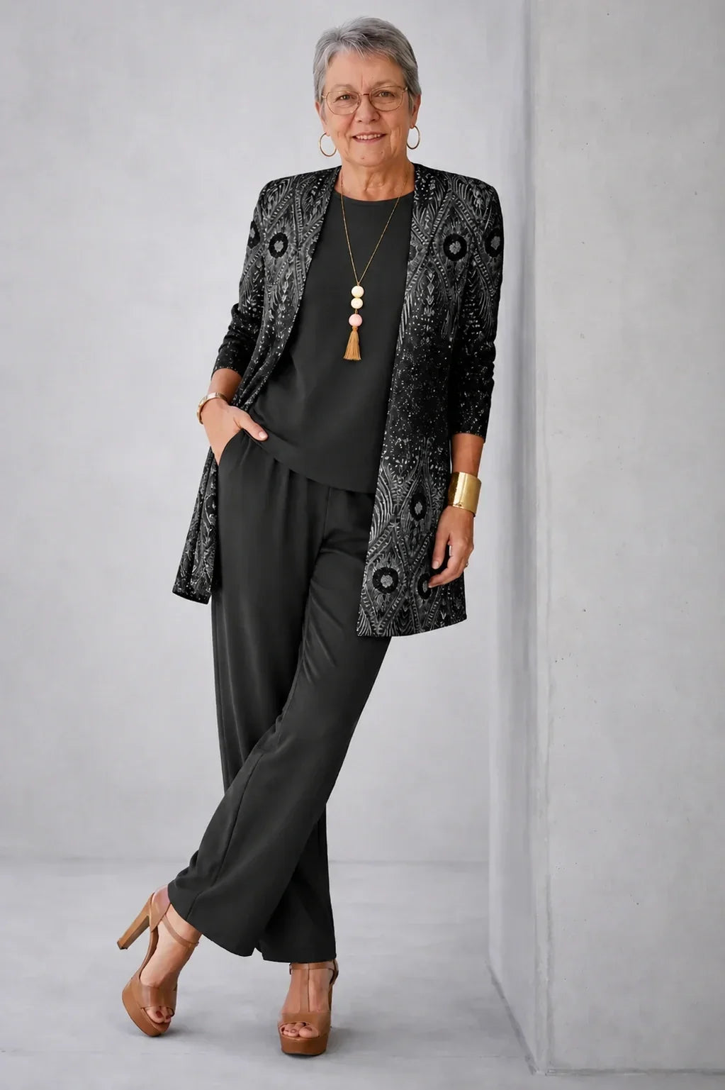 VERA | Completo 3 Pezzi Nero e Argento