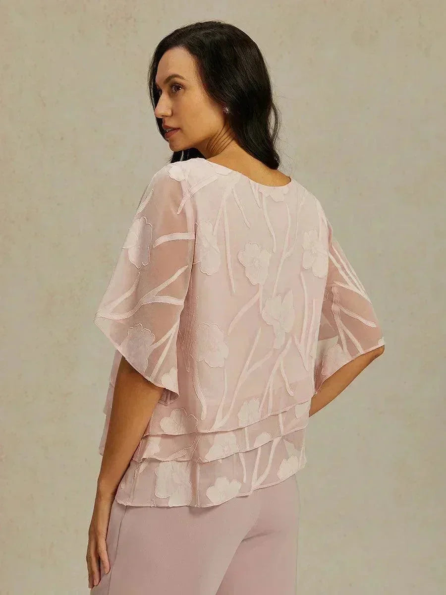 BLUSA FLOREALE IN CHIFFON