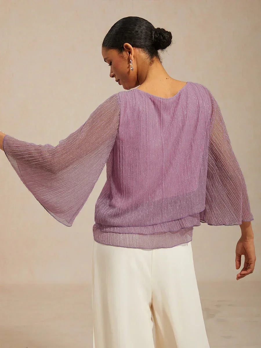 METALLIC SHIMMER BLOUSE