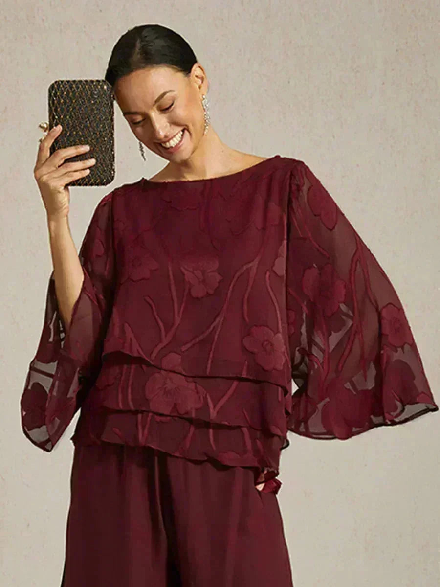 BLUSA FLOREALE IN CHIFFON