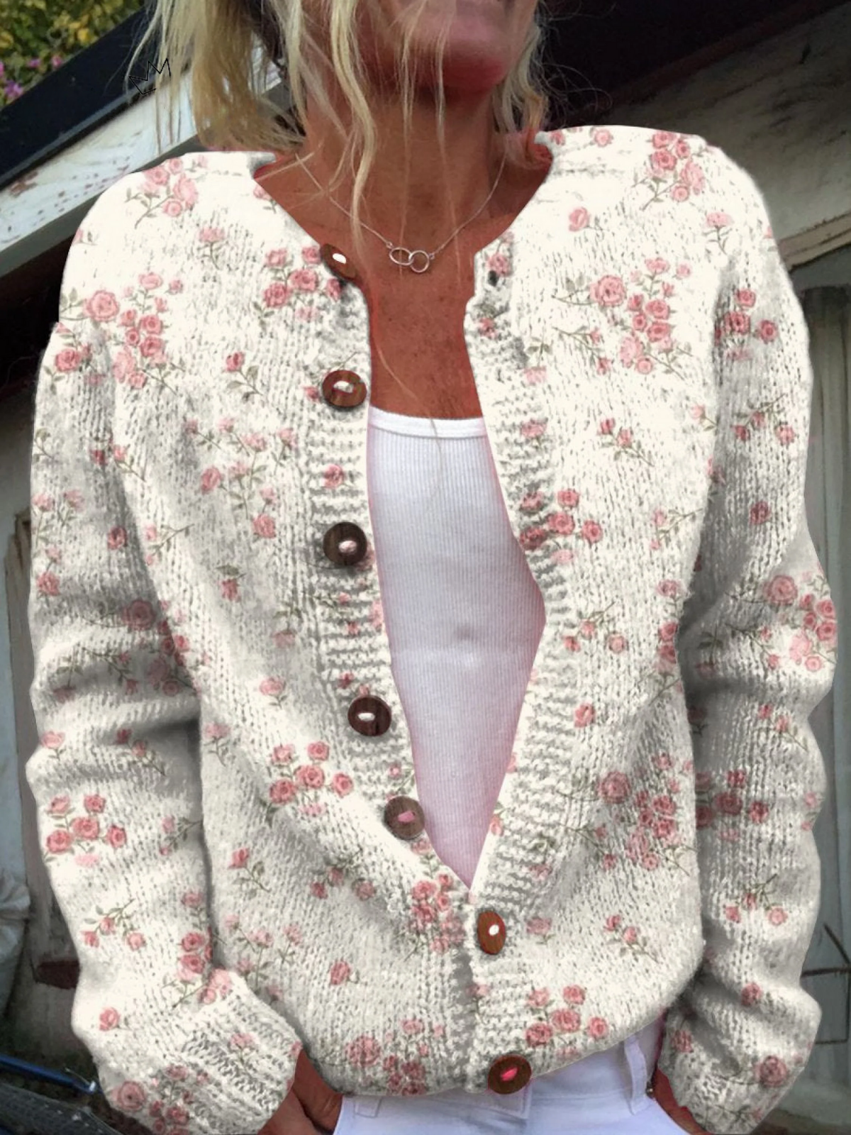 VANESSA™ | Cardigan floreale in maglia