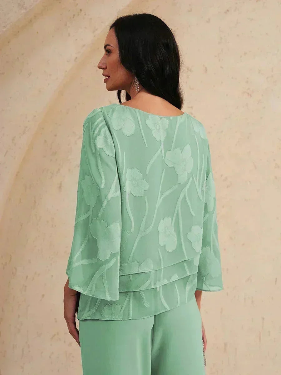 BLUSA FLOREALE IN CHIFFON