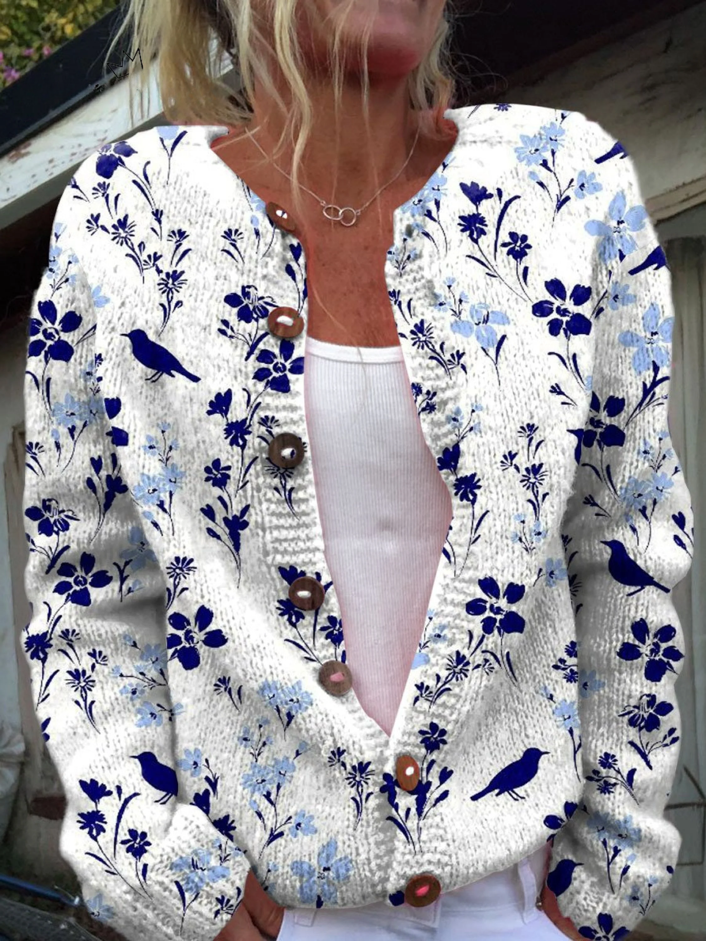 STELLA™ | Cardigan Floreale con Uccellini