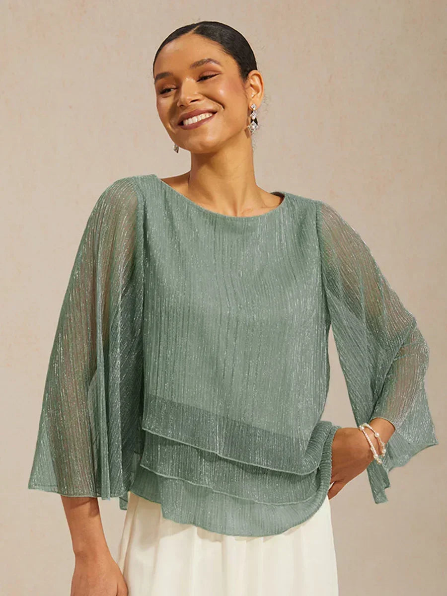 METALLIC SHIMMER BLOUSE