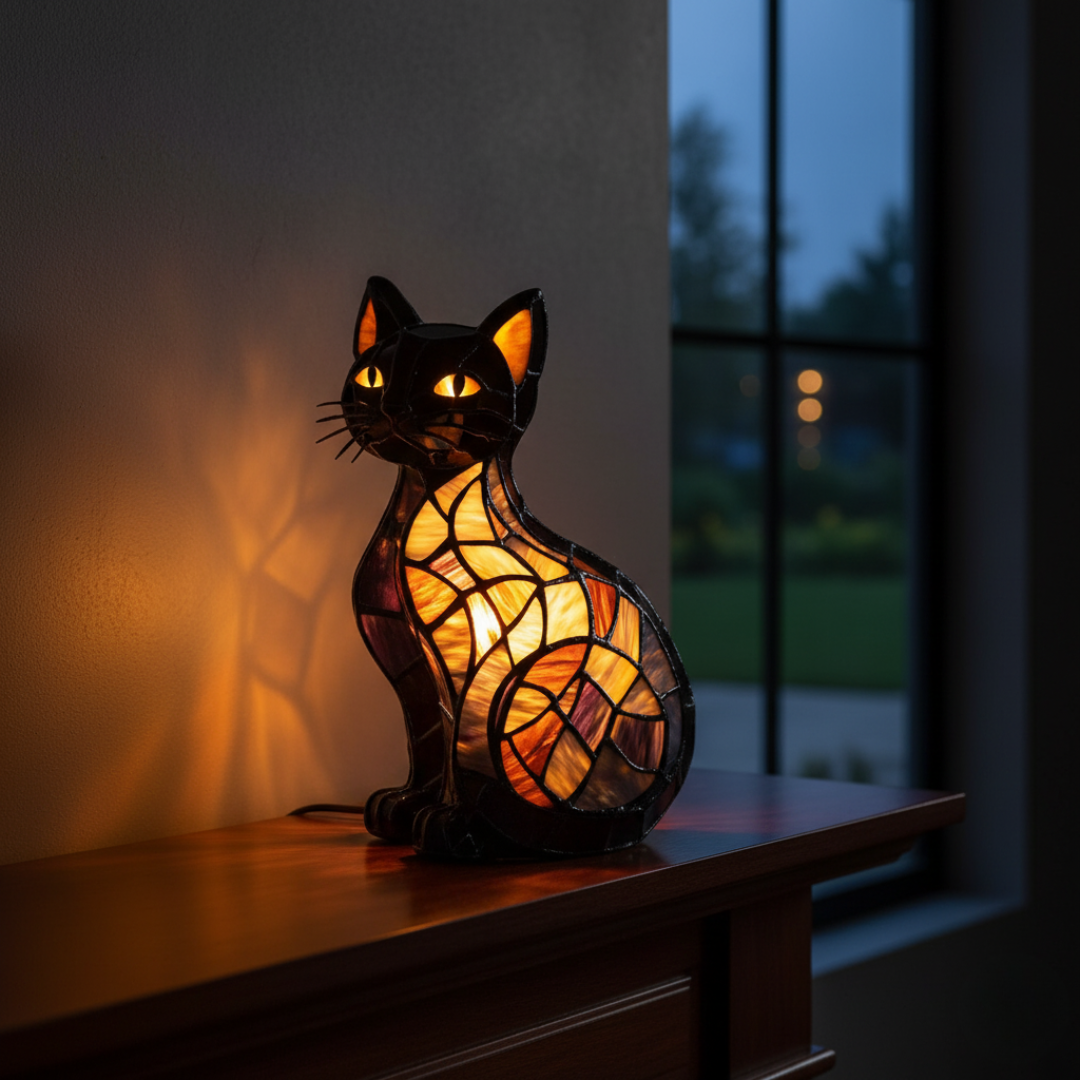 NOTTE | Lampada LED a Forma di Gatto