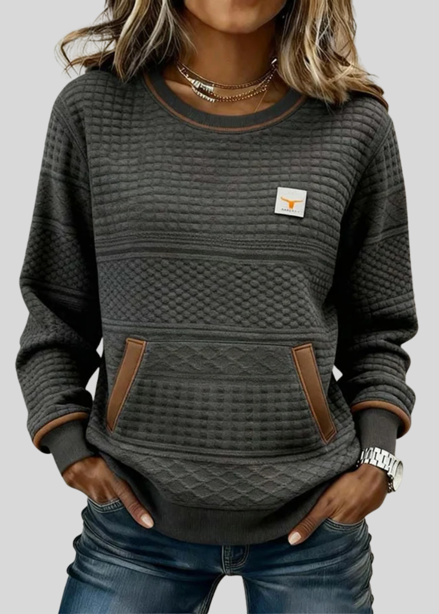 LIDIA™ | Felpa Color Block con Tasca a Canguro