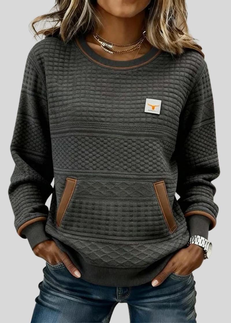 LIDIA™ | Felpa Color Block con Tasca a Canguro