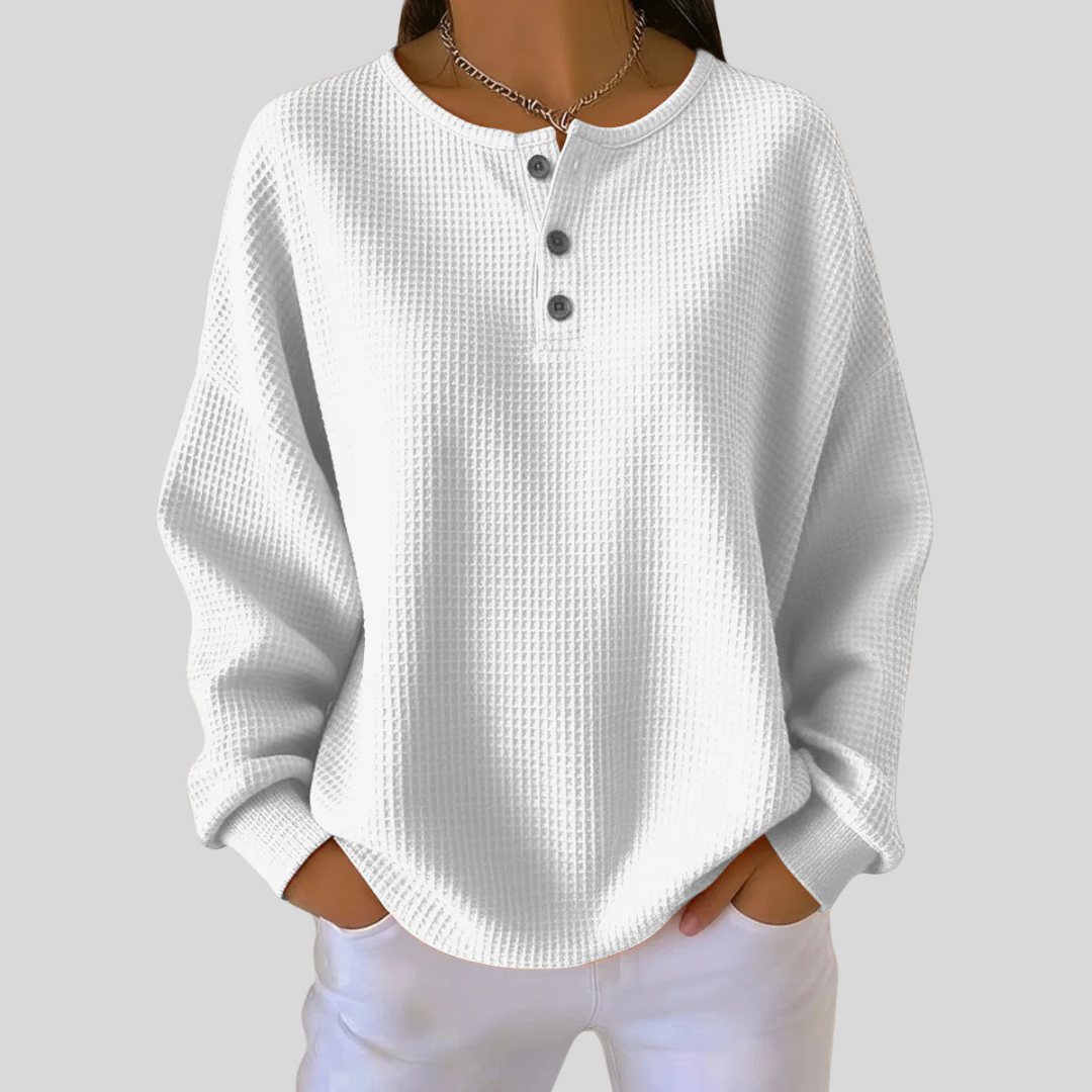 PALMIRA™ | Felpa Henley Goffrata