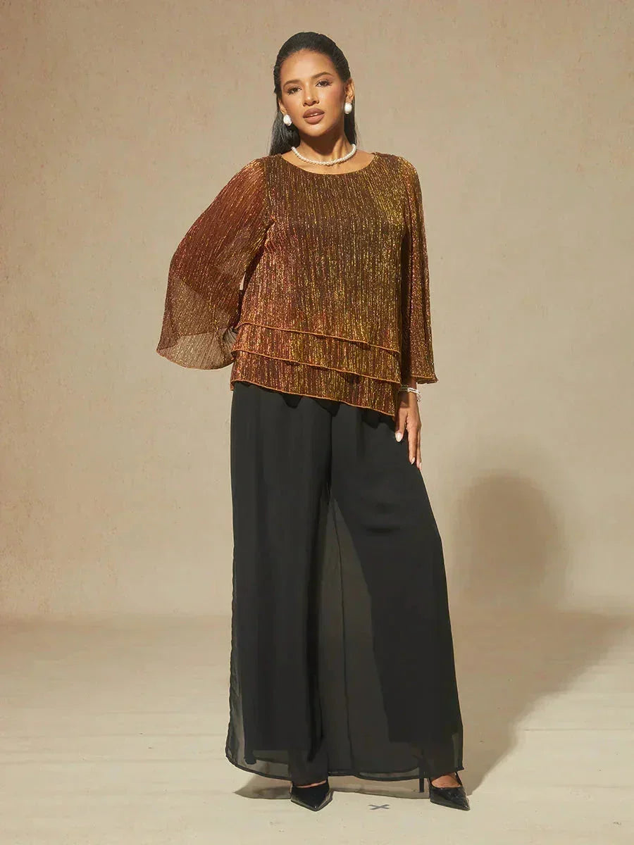 METALLIC SHIMMER BLOUSE