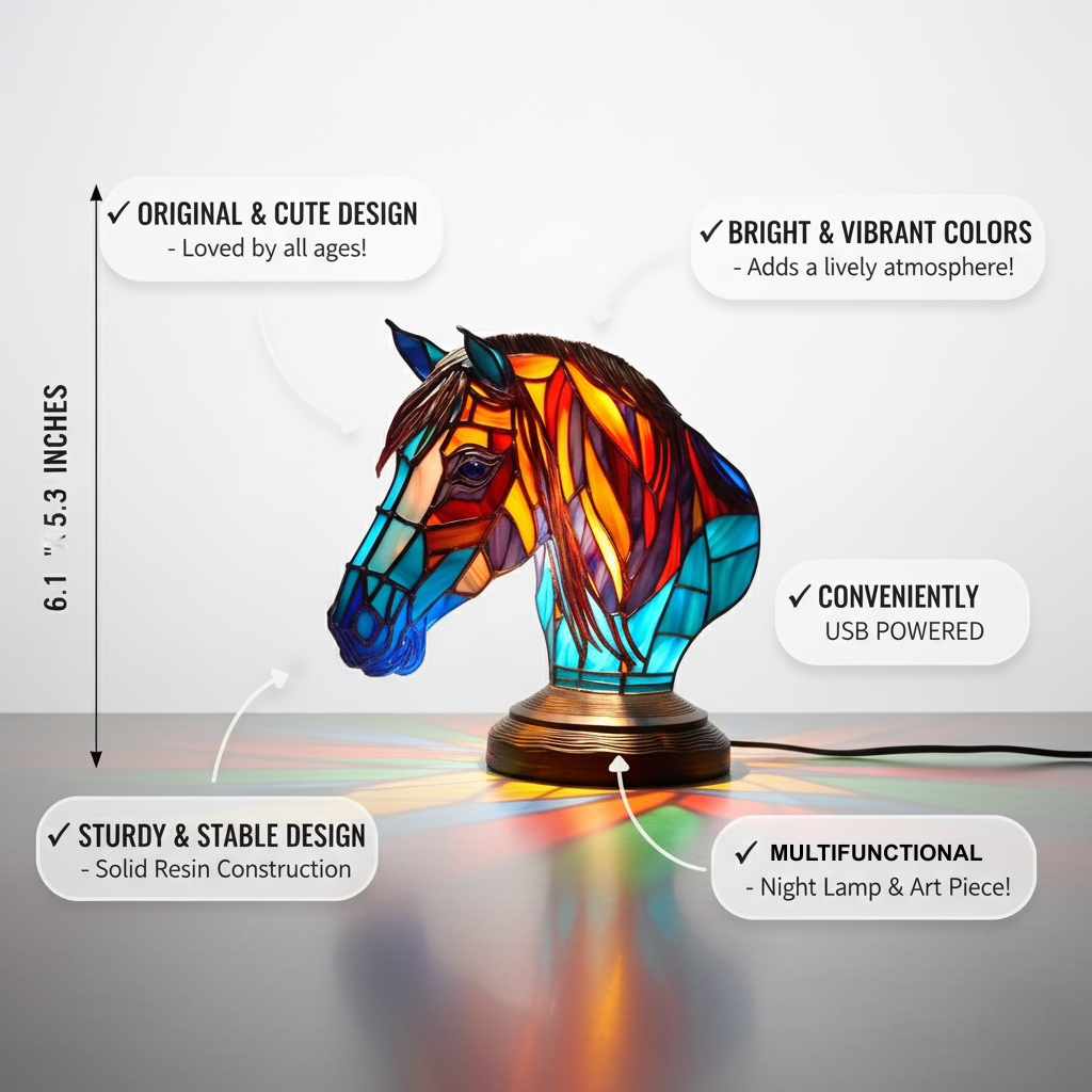 SPIRITO | Lampada LED a Forma di Cavallo