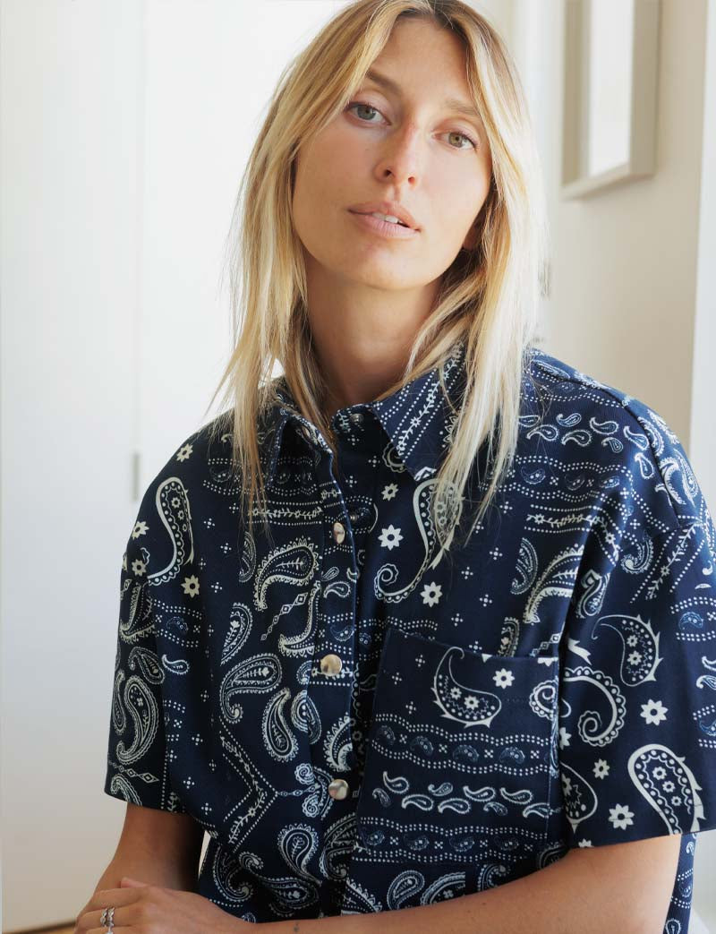 Navy Laga bandana playsuit