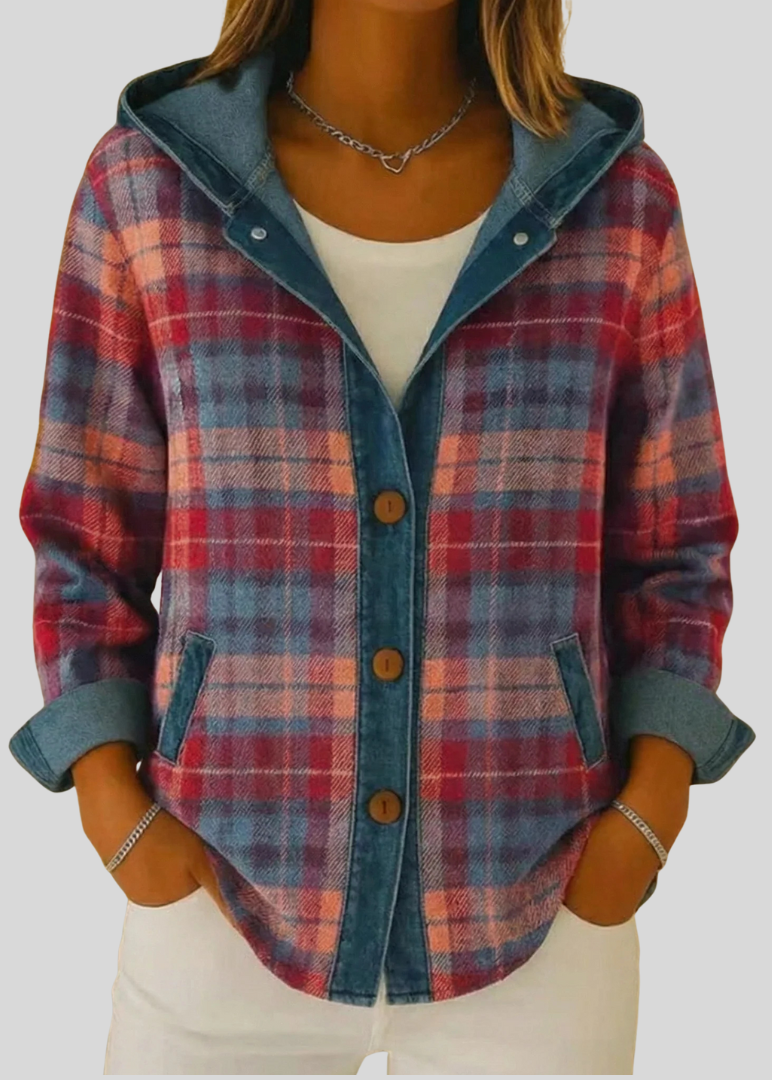 ZAIRA™ | Camicia-Giacca a Quadri con Cappuccio Foderato