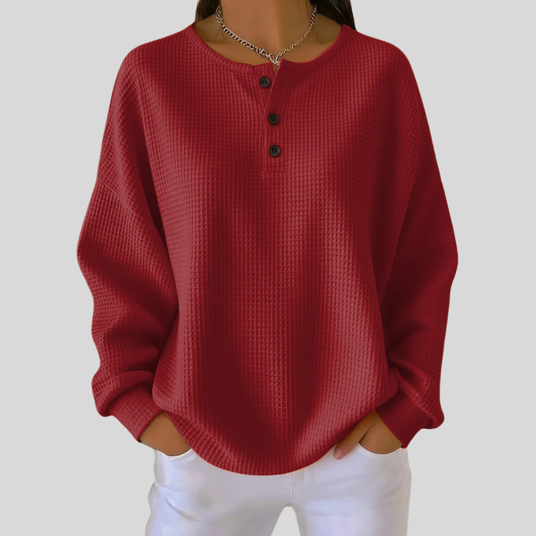 PALMIRA™ | Felpa Henley Goffrata
