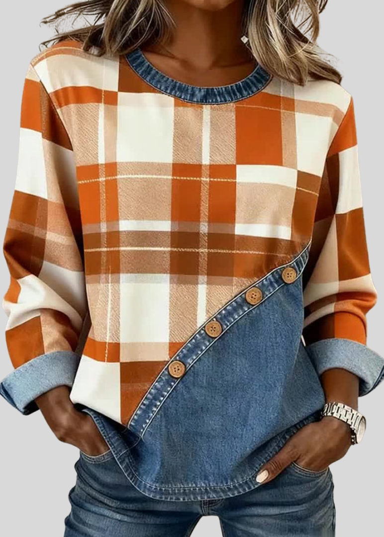 NERINA™ | Maglia con Pannello Patchwork