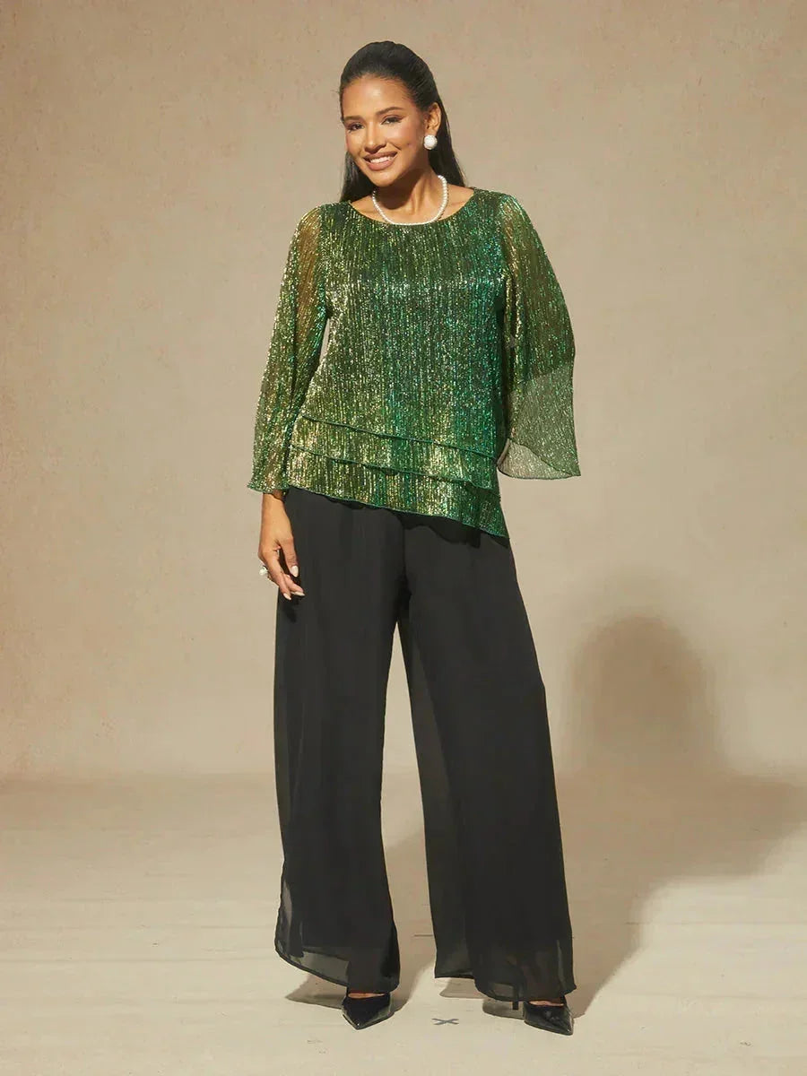METALLIC SHIMMER BLOUSE