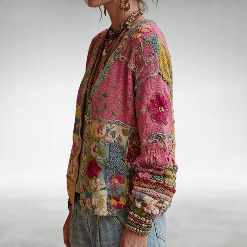 OTTAVIA™ | Cardigan Patchwork a Fiori