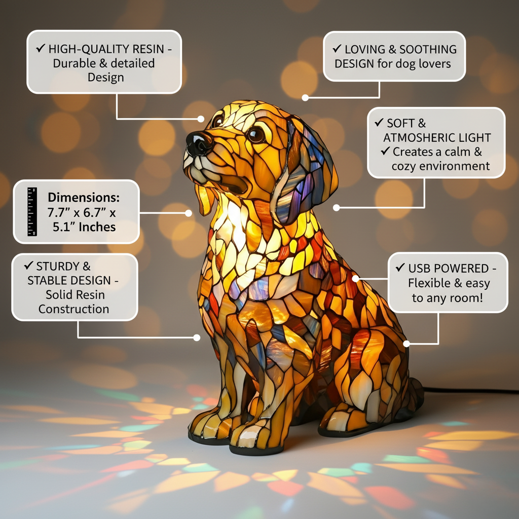 LILLA | Lampada LED Golden Retriever