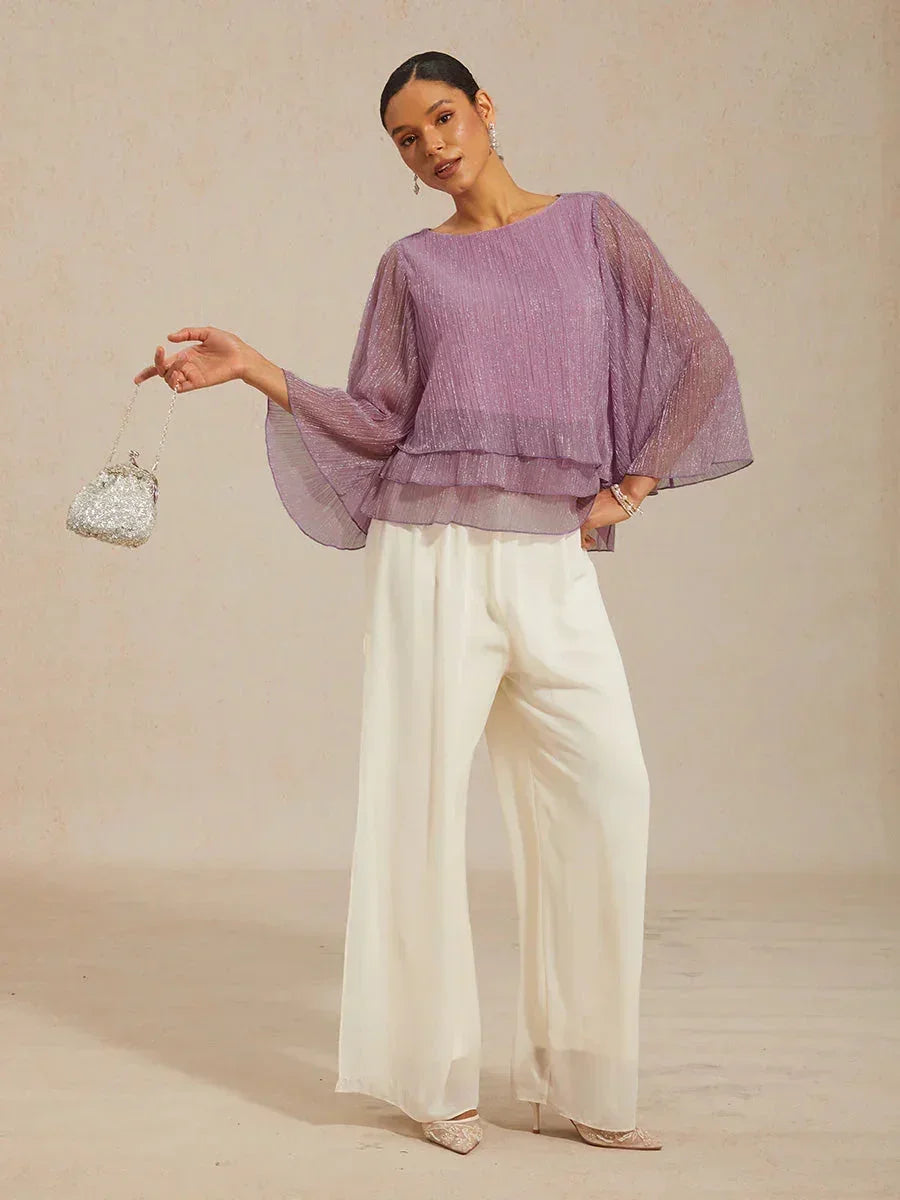 METALLIC SHIMMER BLOUSE