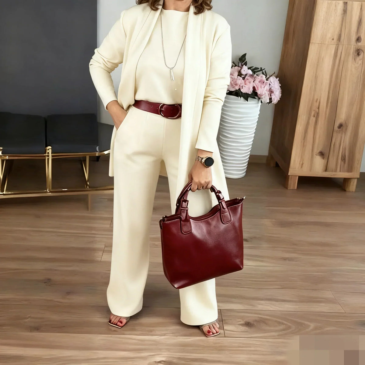 BEATRICE™ | Completo 3 Pezzi con Cardigan Lungo