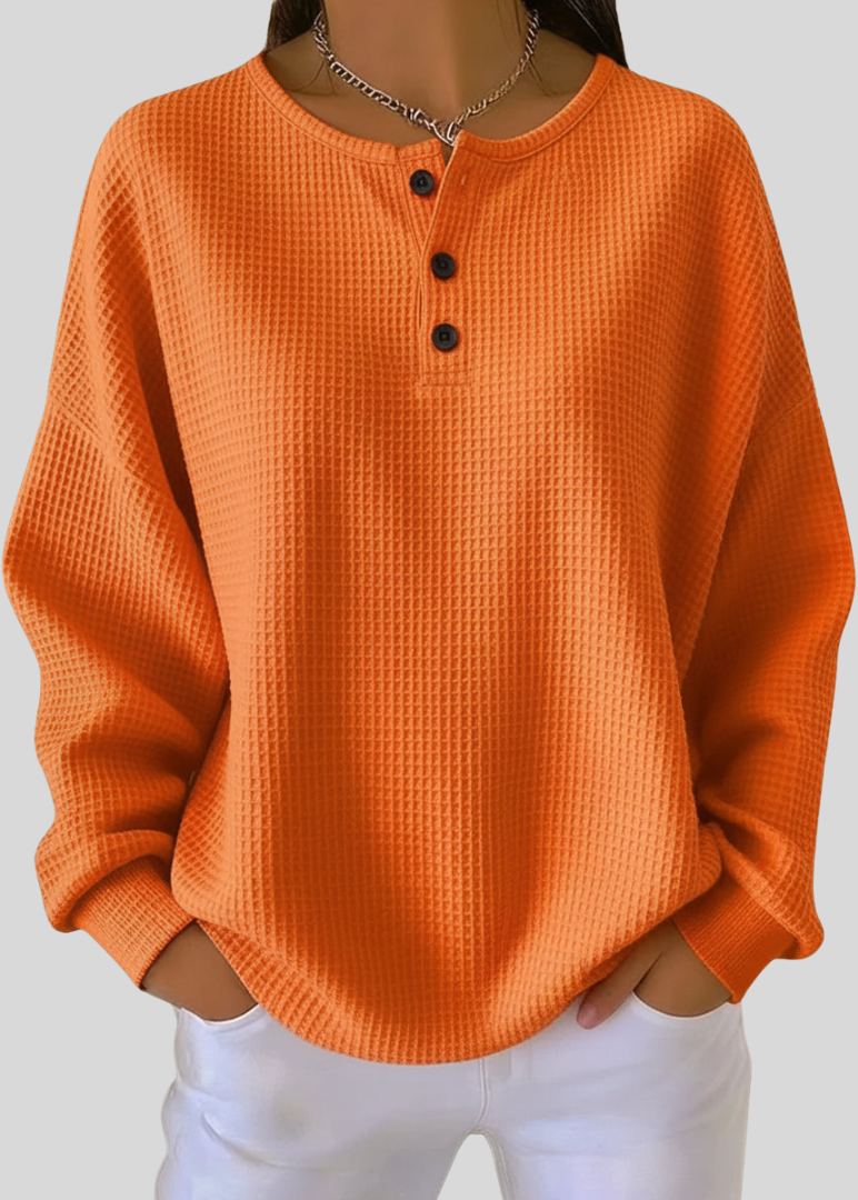 PALMIRA™ | Felpa Henley Goffrata