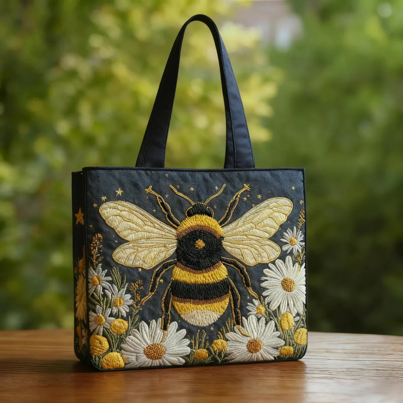 Borsa Artigianale con Margherite e Stelle