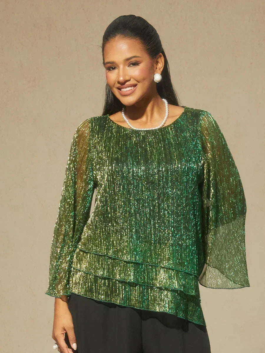 METALLIC SHIMMER BLOUSE