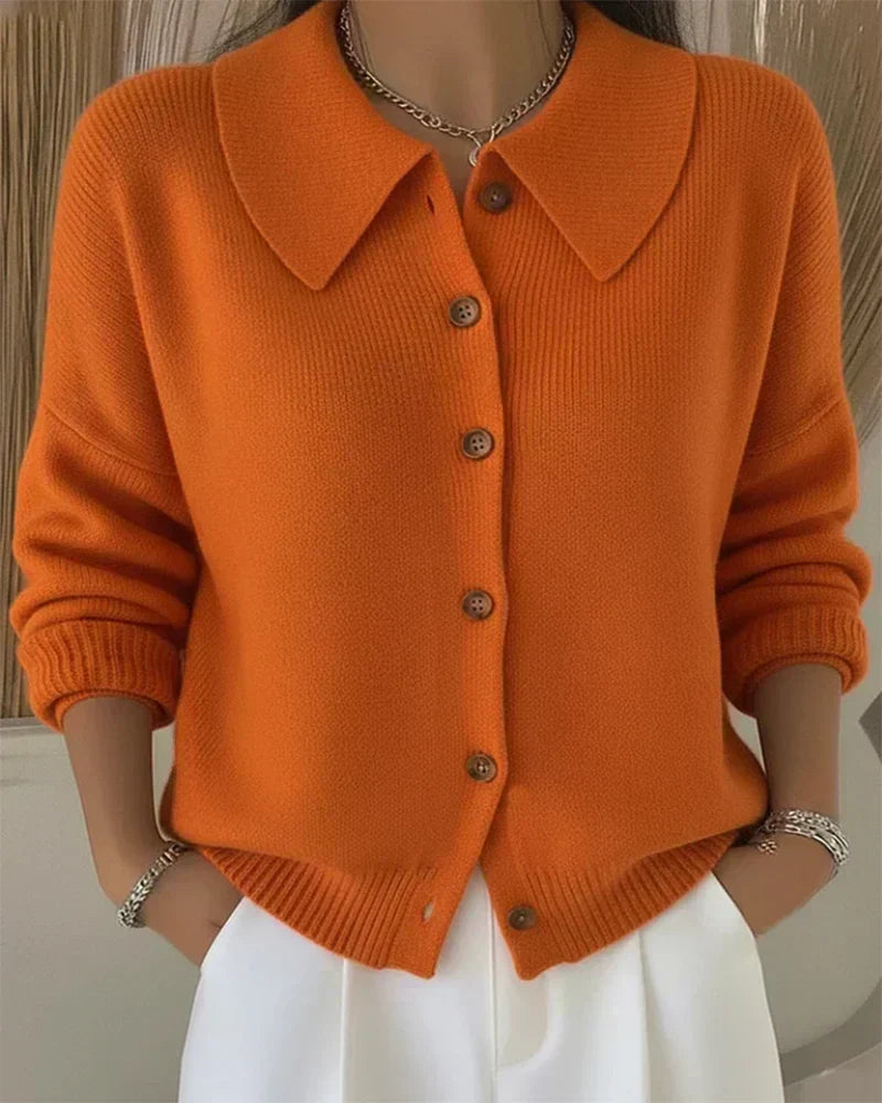 VELIA™ | Cardigan con Colletto a Camicia