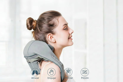 26W Brushless Motor Neck and Shoulder Massager Wireless Shoulder and Back Kneading Massage Shawl Neck Masajeador